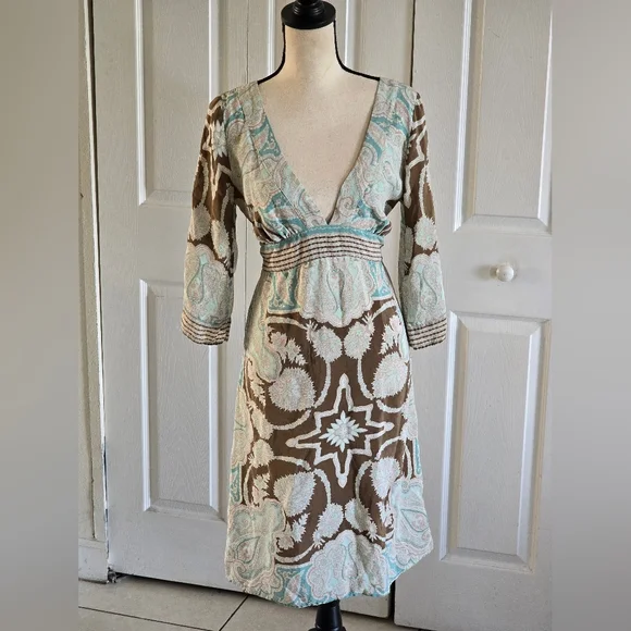 gold hawk dress Gold Hawk Pleated Lace Silk Dress main image 0